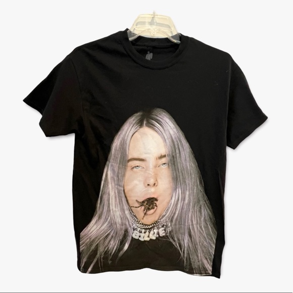 Billie Eilish Tarantula Mouth Tee Sz M - Picture 1 of 4